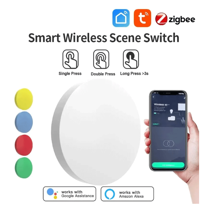 Smart Home Switch - Tuya ZigBee Smart Wireless Button Scene