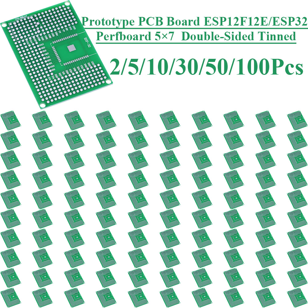 Smart Home Esp32 - 2~100 Stück 5X7 Doppelseitige Verzinnte Steckplatinen-Prototyp-Leiterplatte