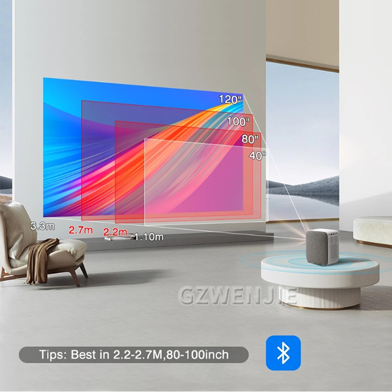 Smart Home Tv - H6 Mini-Projektor LED 1080P Full HD