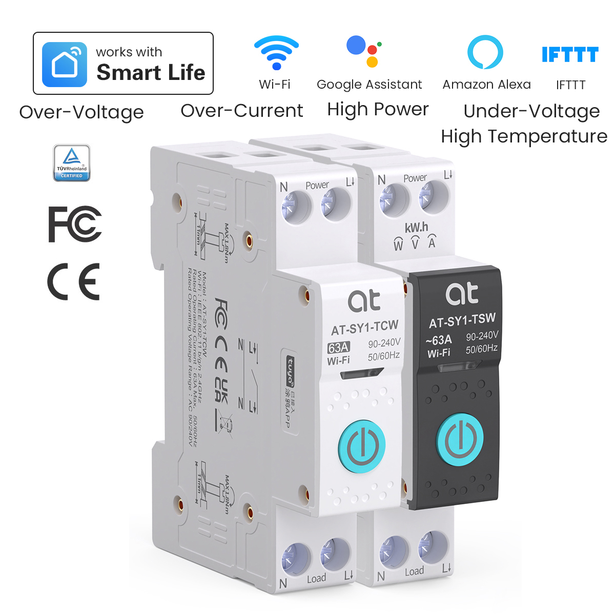 Smart Home Switch - Tuya WiFi Circuit Breaker Smart 1P
