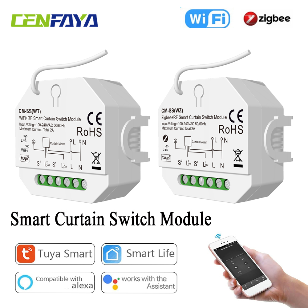 Curtain Motor - Intelligenter Vorhangschalter für Rollladen-Elektromotor Tuya Smart