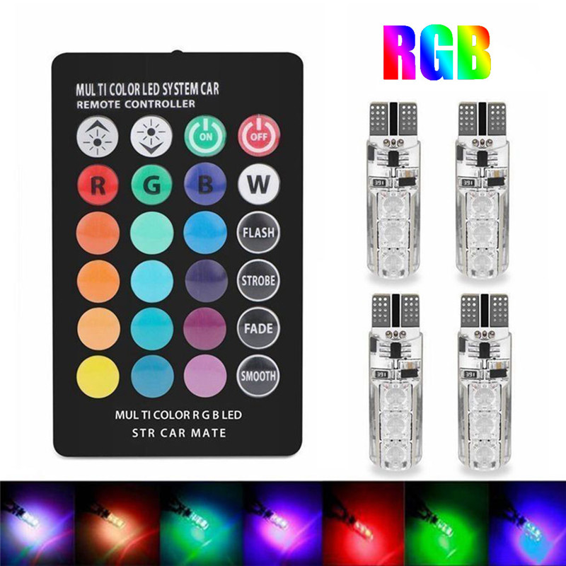 Voice Control Light Bulb - 4 Stück Auto-Signal-Atmosphärenlampe T10 5050 6SMD