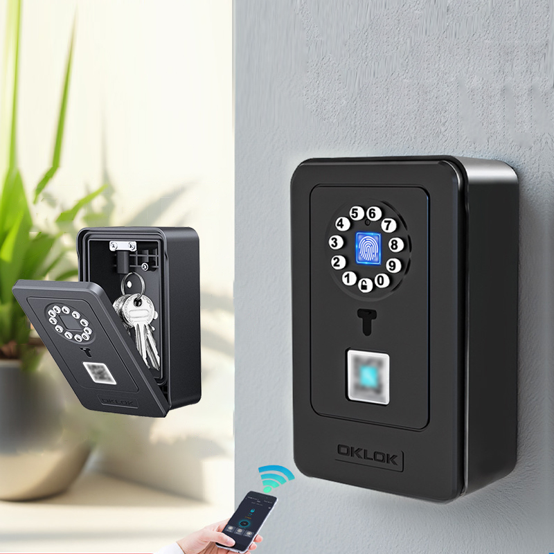 Smart Home Key - Intelligentes Vorhängeschloss mit Passwort-Speicherfunktion, Fingerabdruck-Tresor für