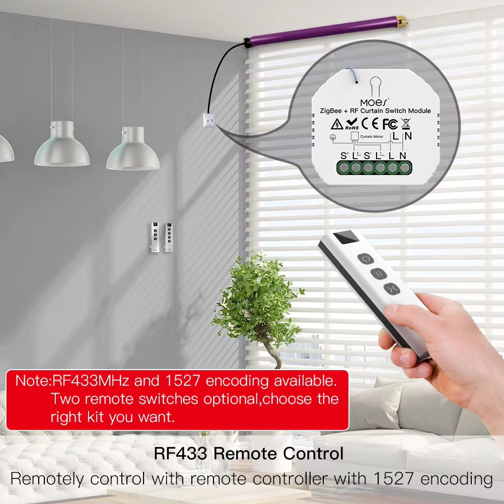 MOES ZigBee Smart RF433 Vorhan – Curtain Motor Bewertung und Preis